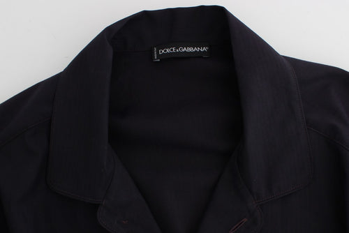 Dolce & Gabbana Purple Striped Cotton Pajama Lounge Shirt - ClickThatClicks 