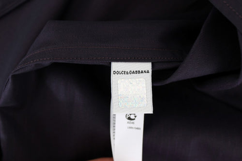 Dolce & Gabbana Purple Striped Cotton Pajama Lounge Shirt - ClickThatClicks 