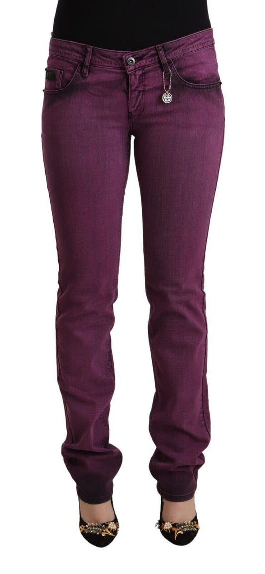 Costume National Purple Cotton Stretch Slim Fit Denim Jeans - ClickThatClicks 