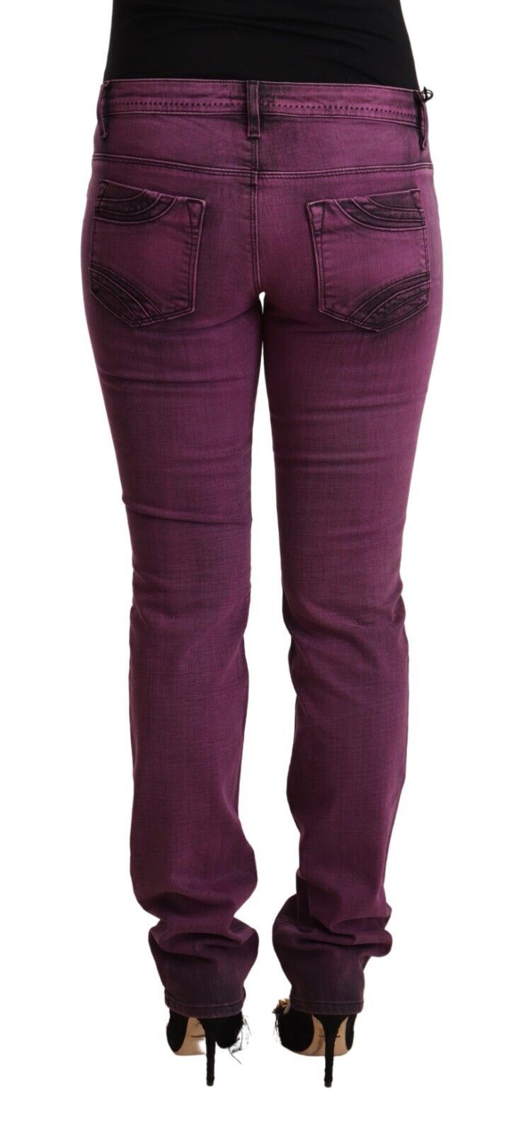 Costume National Purple Cotton Stretch Slim Fit Denim Jeans - ClickThatClicks 