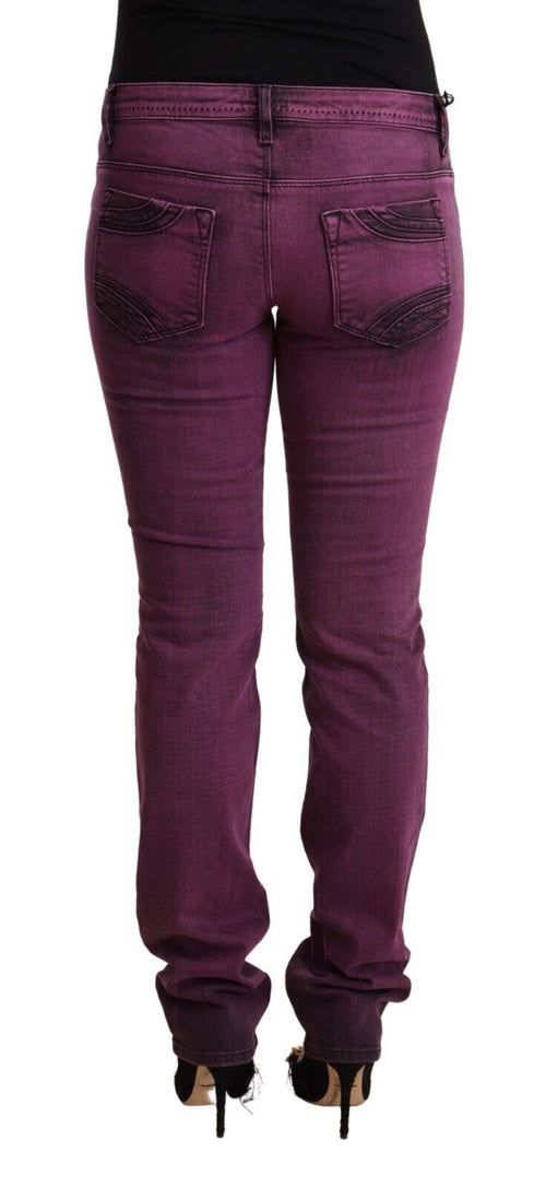 Costume National Purple Cotton Stretch Slim Fit Denim Jeans - ClickThatClicks 