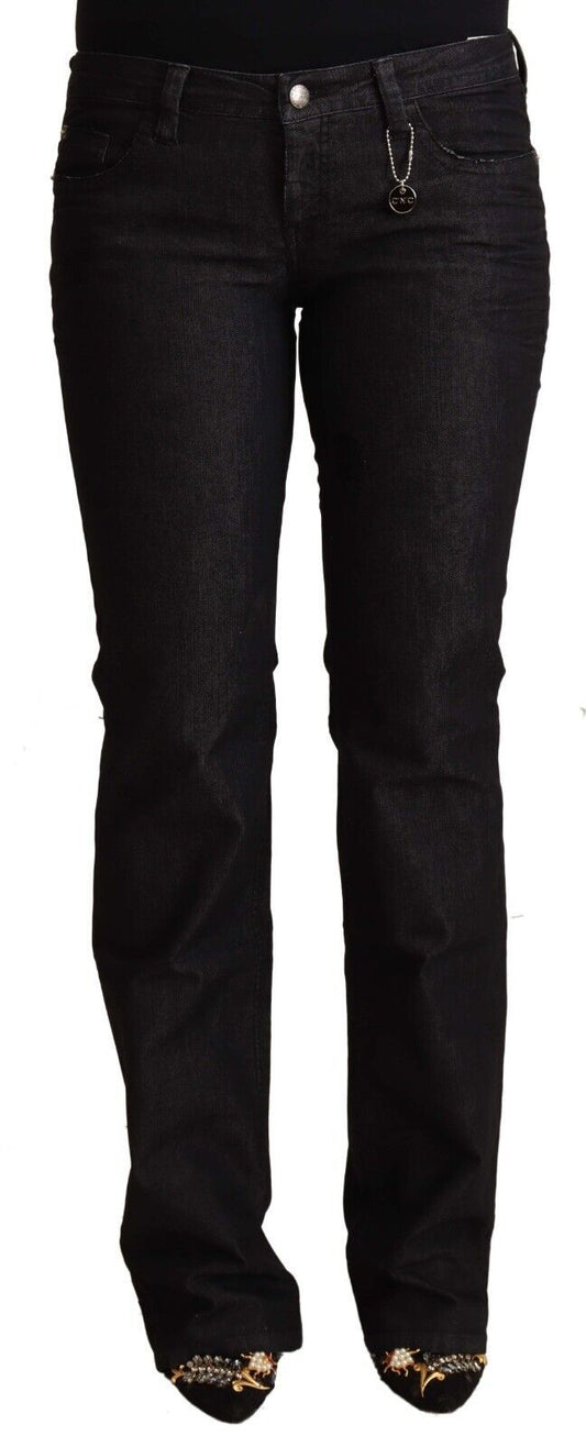 Costume National Black Cotton Low Waist Skinny Jeans - ClickThatClicks 