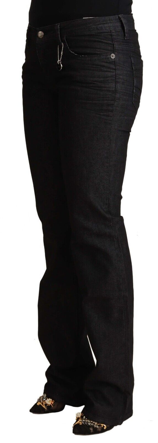 Costume National Black Cotton Low Waist Skinny Jeans - ClickThatClicks 
