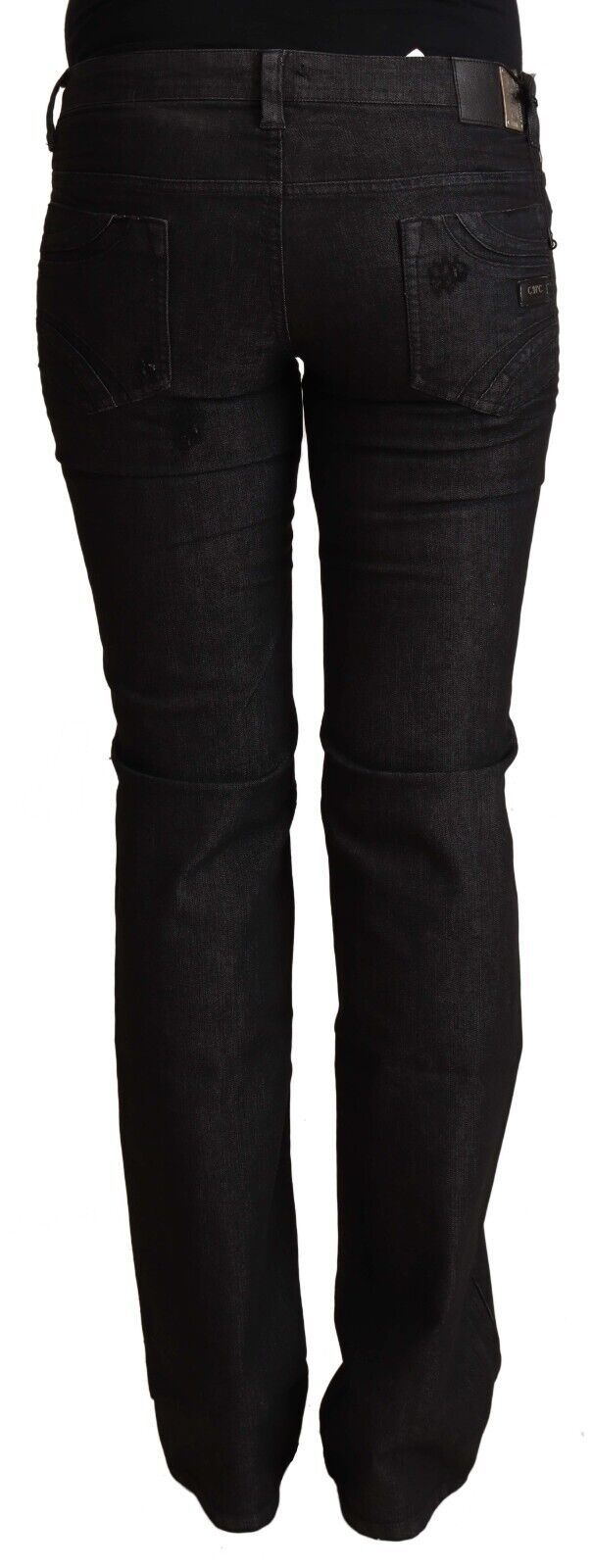 Costume National Black Cotton Low Waist Skinny Jeans - ClickThatClicks 