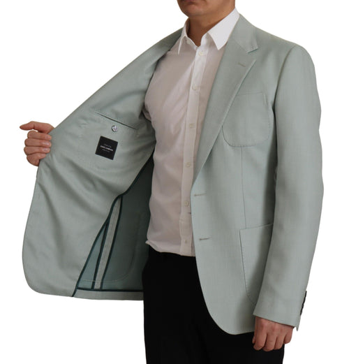 Dolce & Gabbana Light Green Cashmere Silk Blazer - ClickThatClicks 