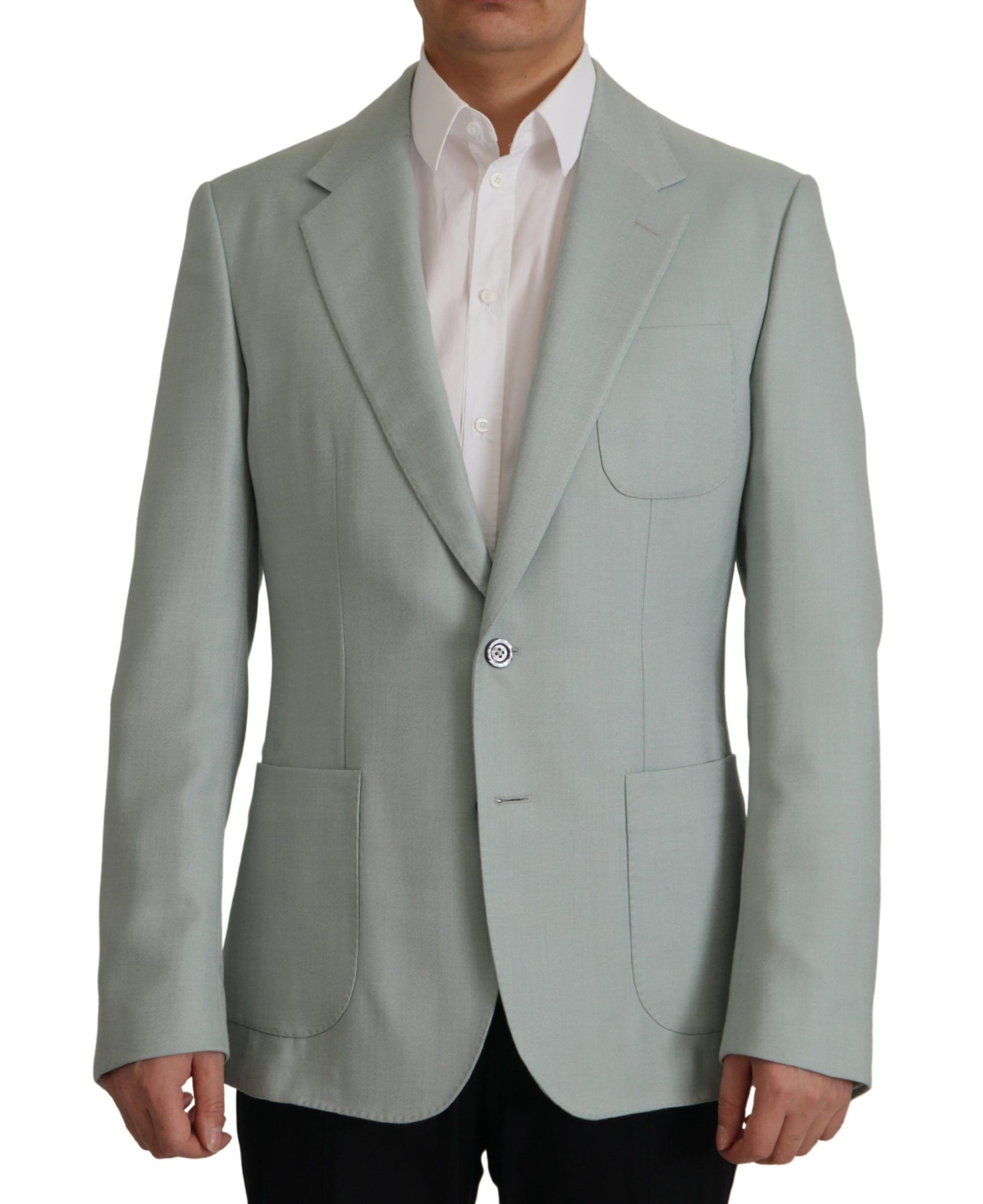 Dolce & Gabbana Light Green Cashmere Silk Blazer - ClickThatClicks 