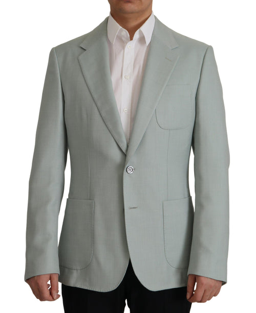 Dolce & Gabbana Light Green Cashmere Silk Blazer - ClickThatClicks 