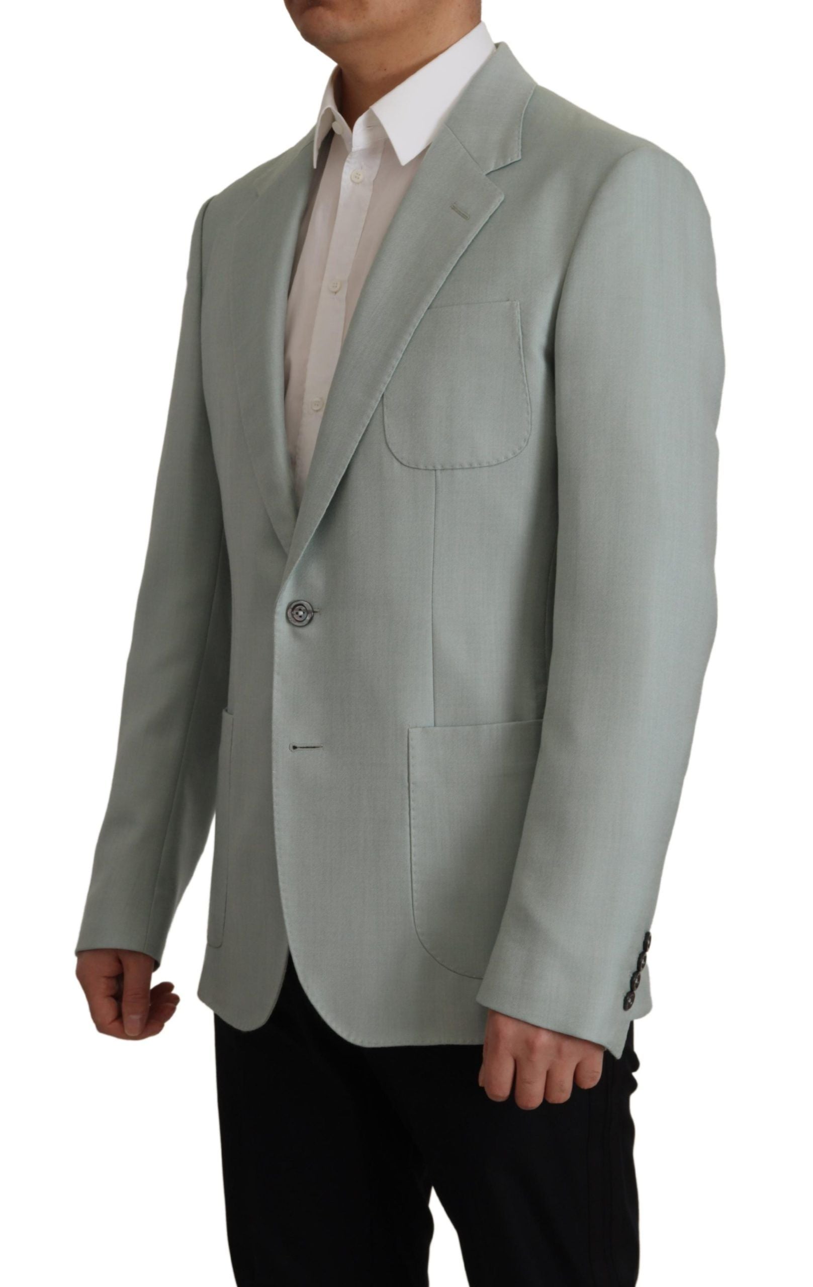 Dolce & Gabbana Light Green Cashmere Silk Blazer - ClickThatClicks 