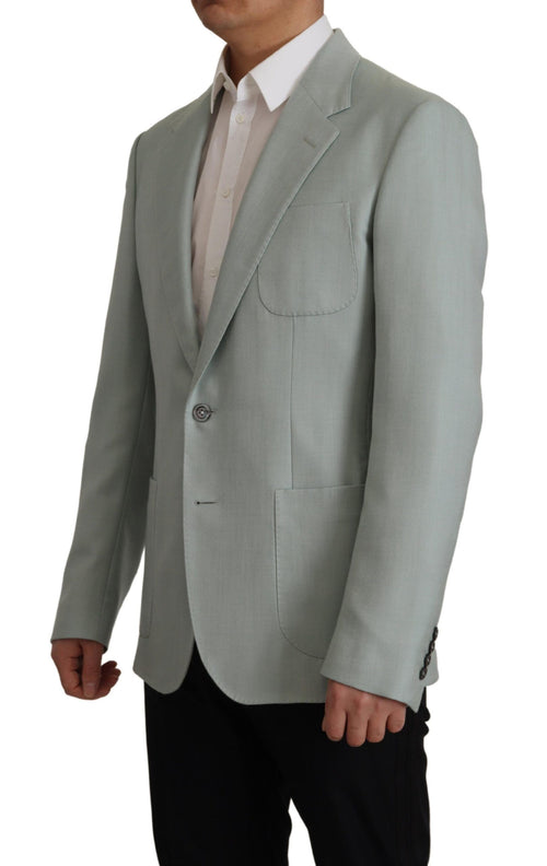Dolce & Gabbana Light Green Cashmere Silk Blazer - ClickThatClicks 