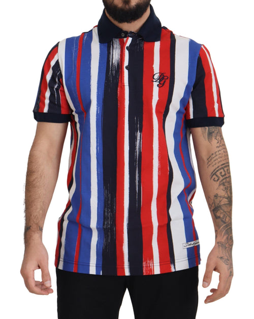 Dolce & Gabbana Multicolor Cotton Polo Top T-shirt - ClickThatClicks 