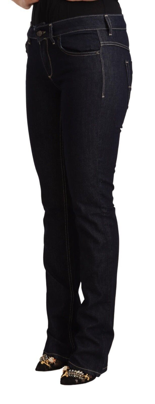 GF Ferre Black Cotton Stretch Low Waist Skinny Denim Jeans - ClickThatClicks 