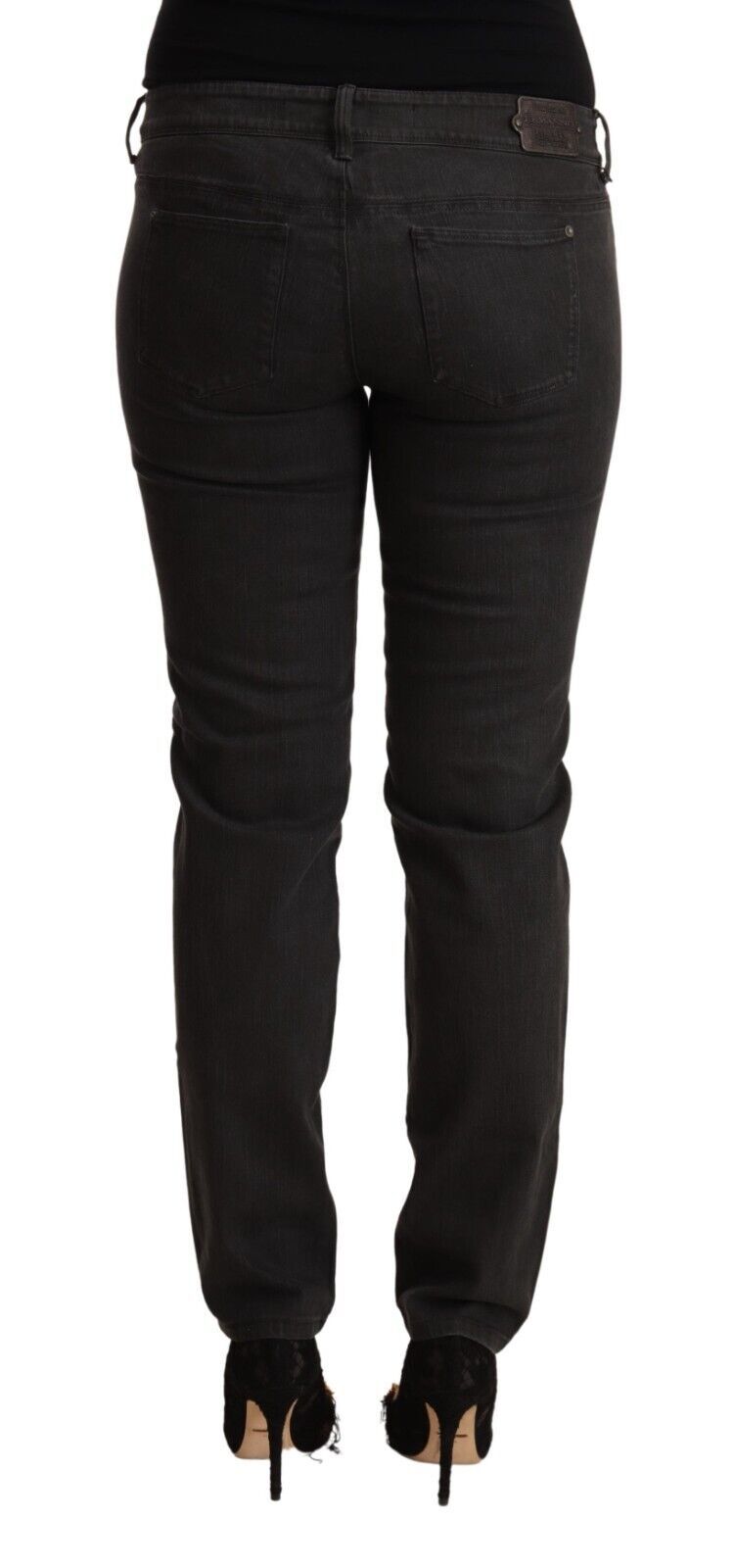 Ermanno Scervino Black Low Waist Skinny Denim Cotton Jeans - ClickThatClicks 