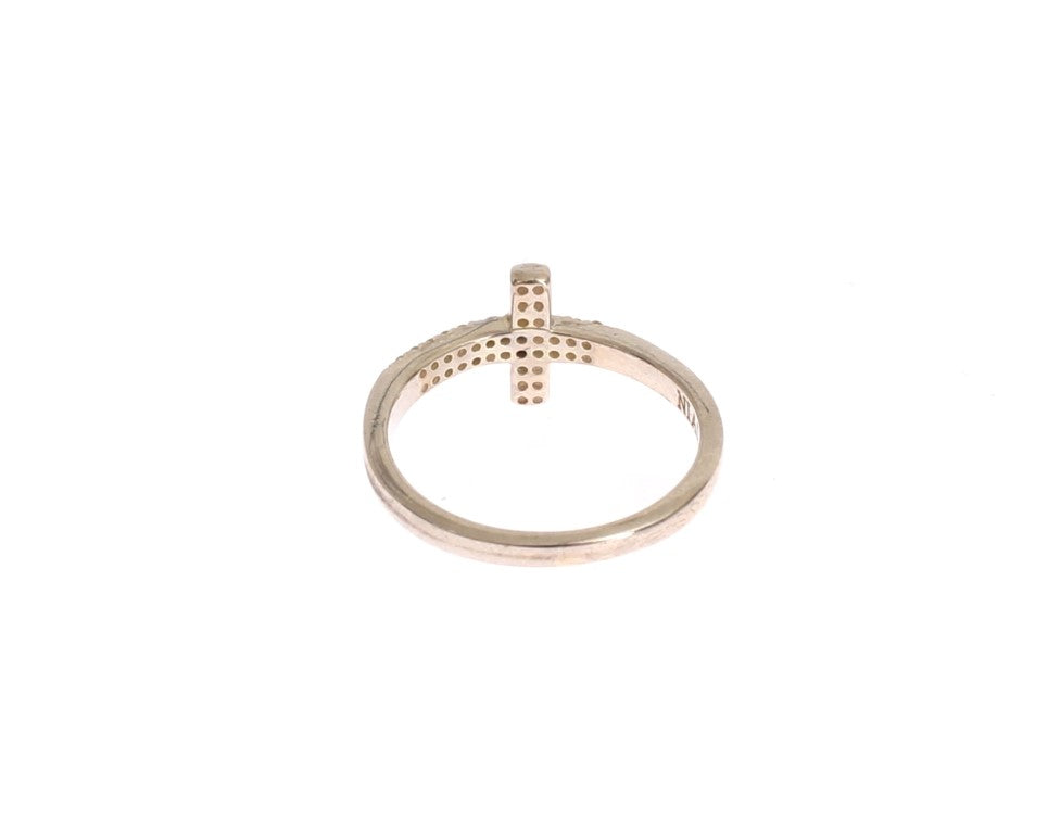 Nialaya Silver CZ Cross 925 Ring - ClickThatClicks 