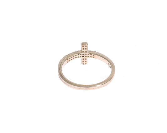Nialaya Silver CZ Cross 925 Ring - ClickThatClicks 