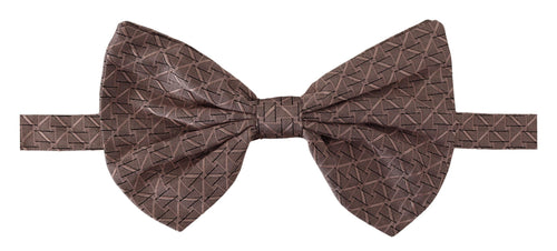 Dolce & Gabbana Gray Fantasy Print Adjustable Neck Papillon Bow Tie - ClickThatClicks 