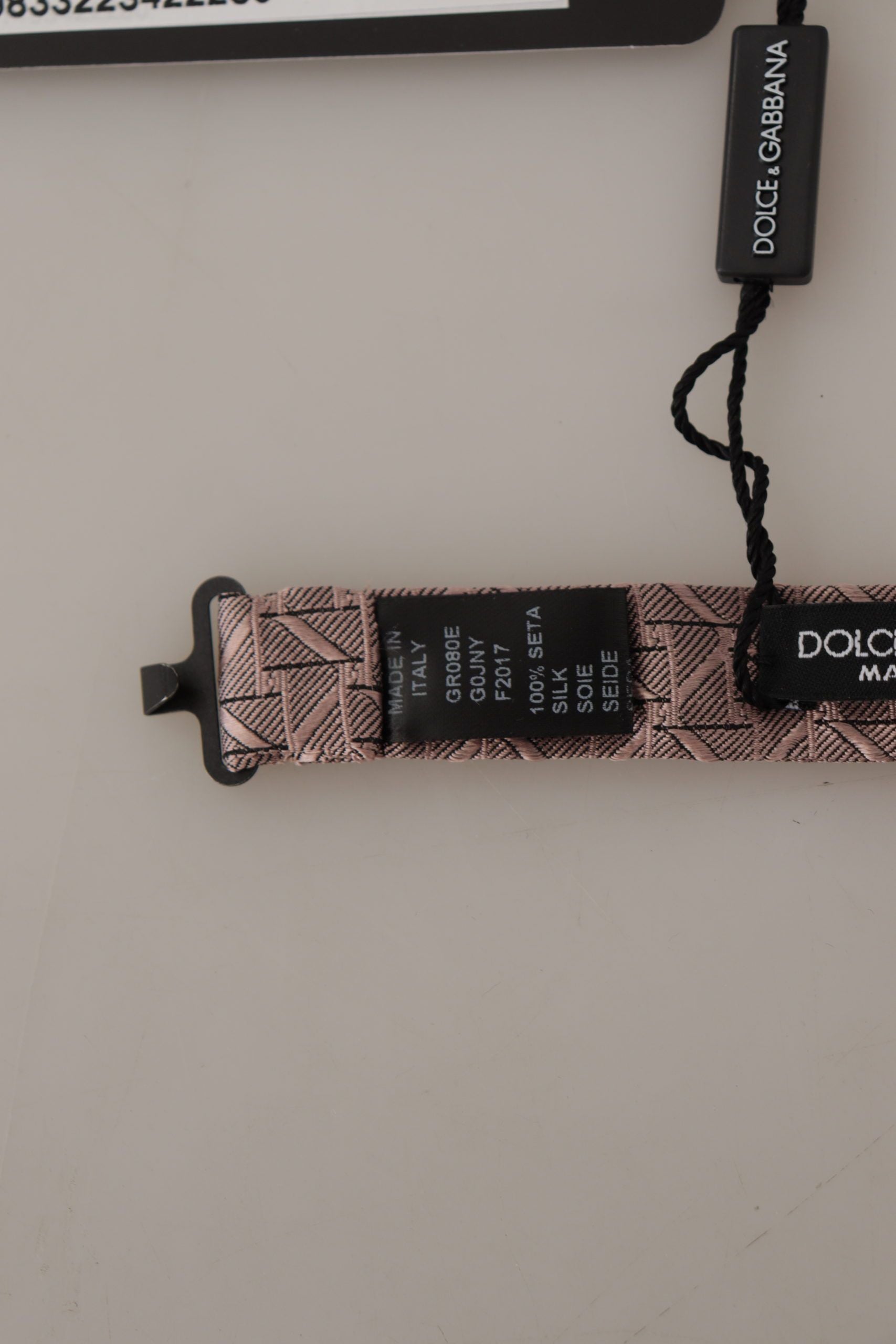Dolce & Gabbana Gray Fantasy Print Adjustable Neck Papillon Bow Tie - ClickThatClicks 