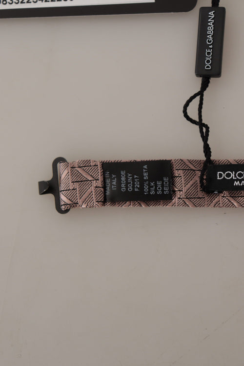 Dolce & Gabbana Gray Fantasy Print Adjustable Neck Papillon Bow Tie - ClickThatClicks 