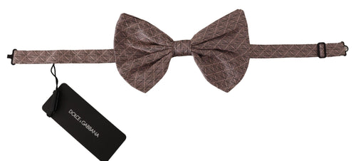 Dolce & Gabbana Gray Fantasy Print Adjustable Neck Papillon Bow Tie - ClickThatClicks 