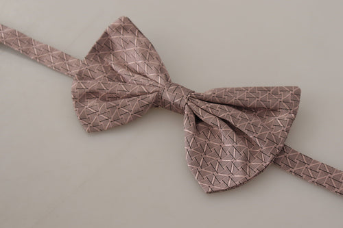 Dolce & Gabbana Gray Fantasy Print Adjustable Neck Papillon Bow Tie - ClickThatClicks 
