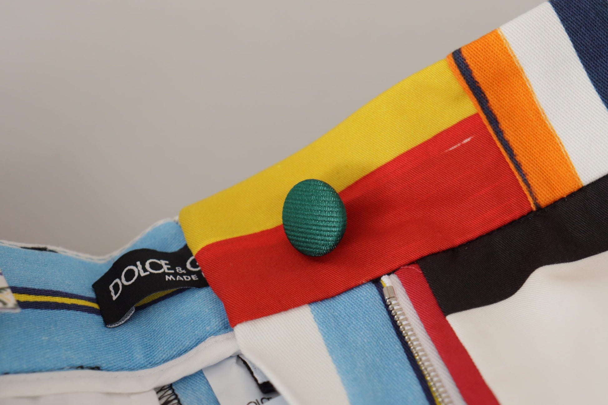 Dolce & Gabbana Multicolor Striped High Waist Cotton Pants - ClickThatClicks 