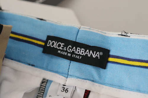 Dolce & Gabbana Multicolor Striped High Waist Cotton Pants - ClickThatClicks 