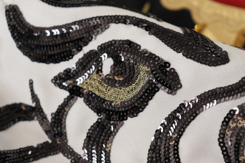 Dolce & Gabbana Black Love Clock Sequined Piano Skirt - ClickThatClicks 