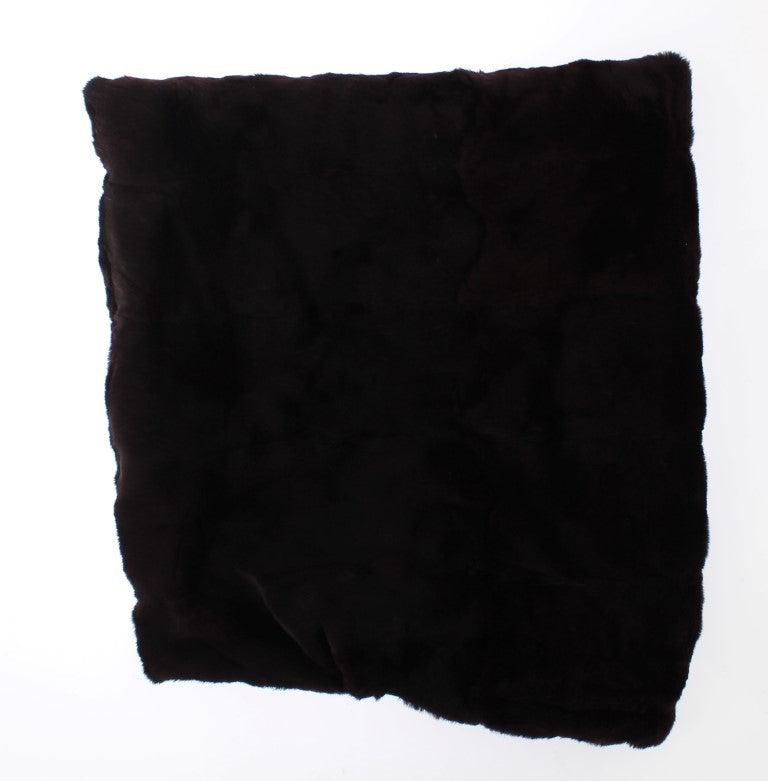 Dolce & Gabbana Purple Weasel Fur Crochet Hood Scarf Hat - ClickThatClicks 