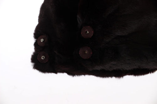 Dolce & Gabbana Purple Weasel Fur Crochet Hood Scarf Hat - ClickThatClicks 
