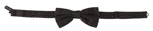 Dolce & Gabbana Gray Polka Dot 100% Silk Neck Papillon Tie - ClickThatClicks 