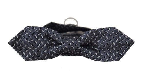 Dolce & Gabbana Blue Gray Polka Dot 100% Silk Neck Papillon Tie - ClickThatClicks 