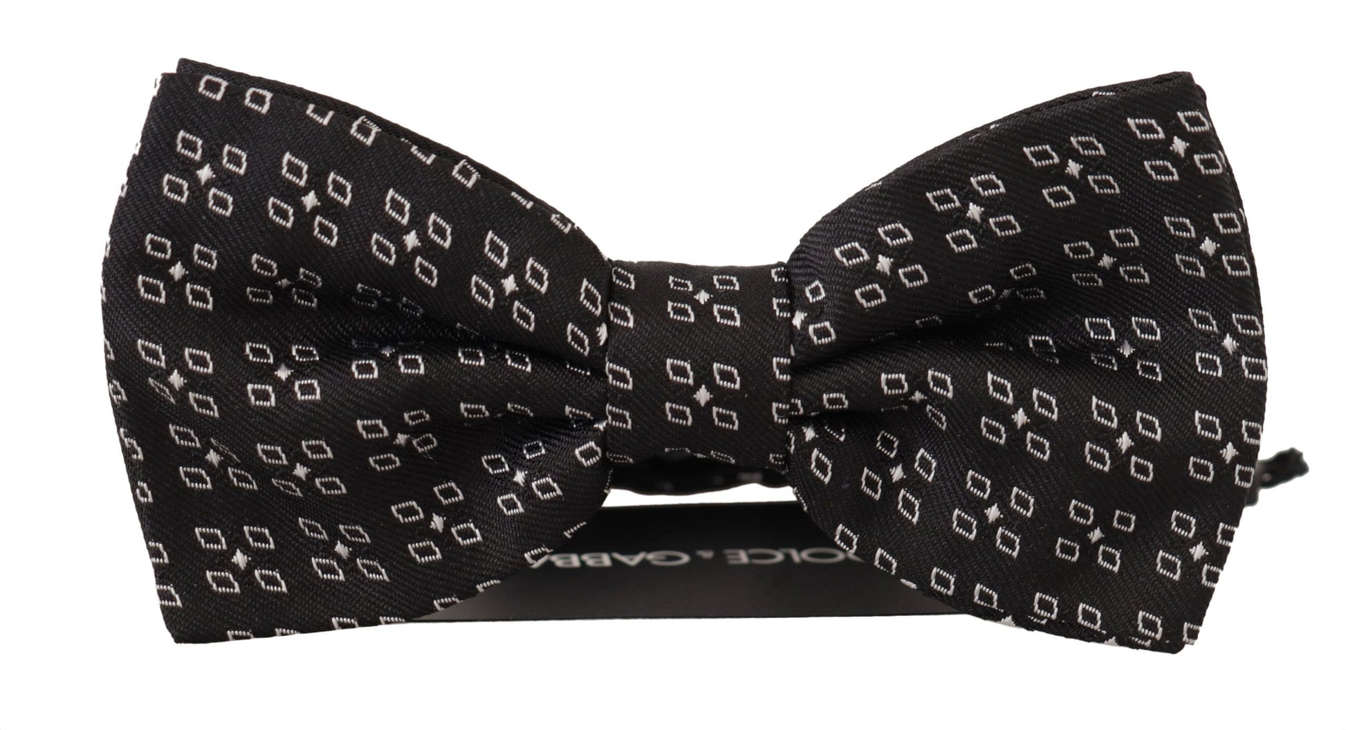 Dolce & Gabbana Black White Polka Dot 100% Silk Neck Papillon Tie - ClickThatClicks 