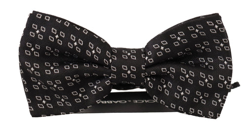 Dolce & Gabbana Black White Polka Dot 100% Silk Neck Papillon Tie - ClickThatClicks 