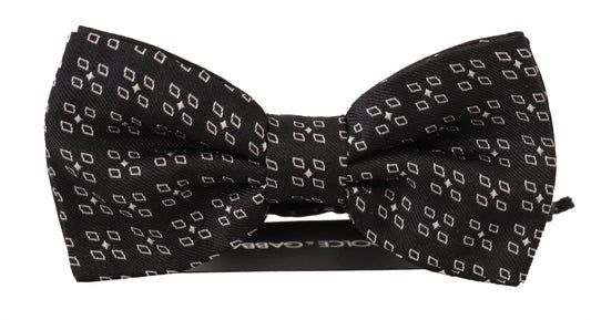 Dolce & Gabbana Black White Polka Dot 100% Silk Neck Papillon Tie - ClickThatClicks 