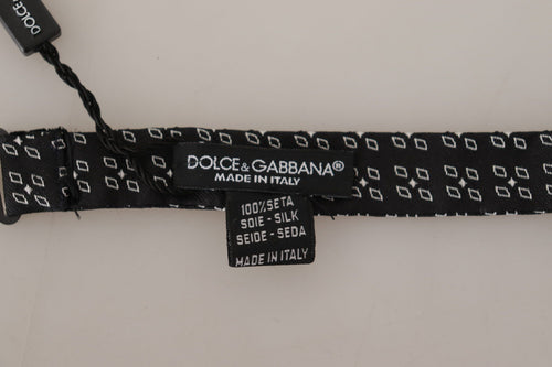 Dolce & Gabbana Black White Polka Dot 100% Silk Neck Papillon Tie - ClickThatClicks 