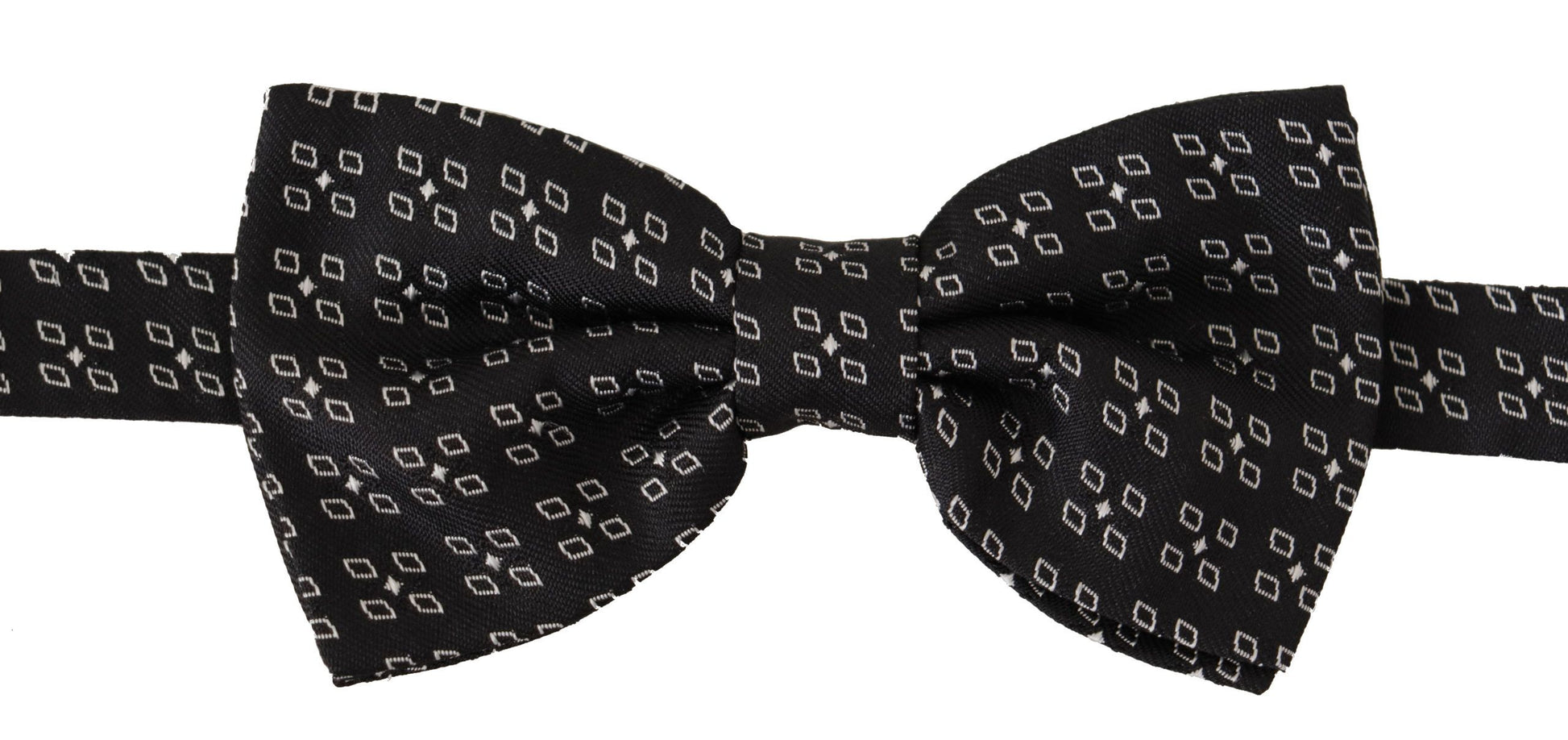 Dolce & Gabbana Black White Polka Dot 100% Silk Neck Papillon Tie - ClickThatClicks 