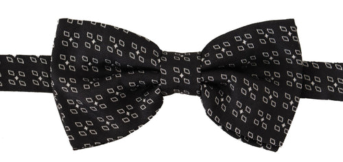 Dolce & Gabbana Black White Polka Dot 100% Silk Neck Papillon Tie - ClickThatClicks 