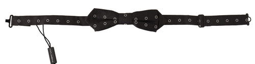 Dolce & Gabbana Black White Polka Dot 100% Silk Neck Papillon Tie - ClickThatClicks 