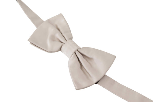 Dolce & Gabbana Gray 100% Silk Adjustable Neck Papillon Tie - ClickThatClicks 