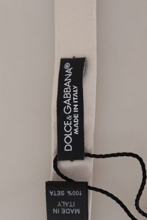 Dolce & Gabbana Gray 100% Silk Adjustable Neck Papillon Tie - ClickThatClicks 