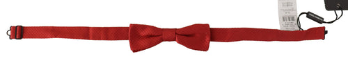 Dolce & Gabbana Red 100% Silk Adjustable Neck Papillon Tie - ClickThatClicks 