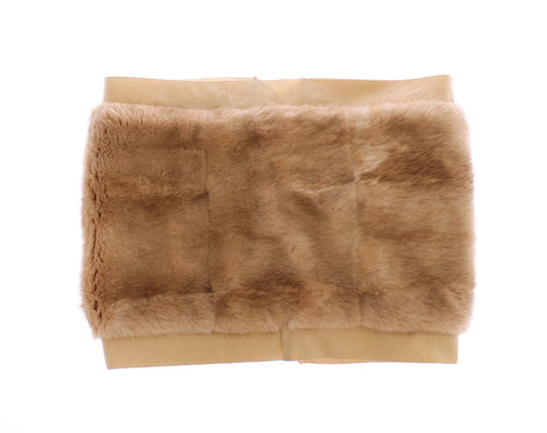 Dolce & Gabbana Beige MINK Fur Scarf Foulard Neck Wrap - ClickThatClicks 