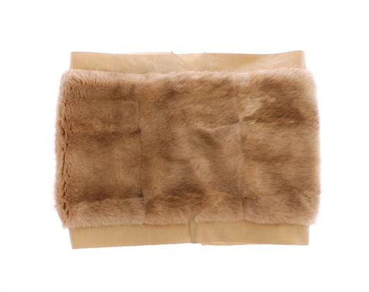 Dolce & Gabbana Beige MINK Fur Scarf Foulard Neck Wrap - ClickThatClicks 
