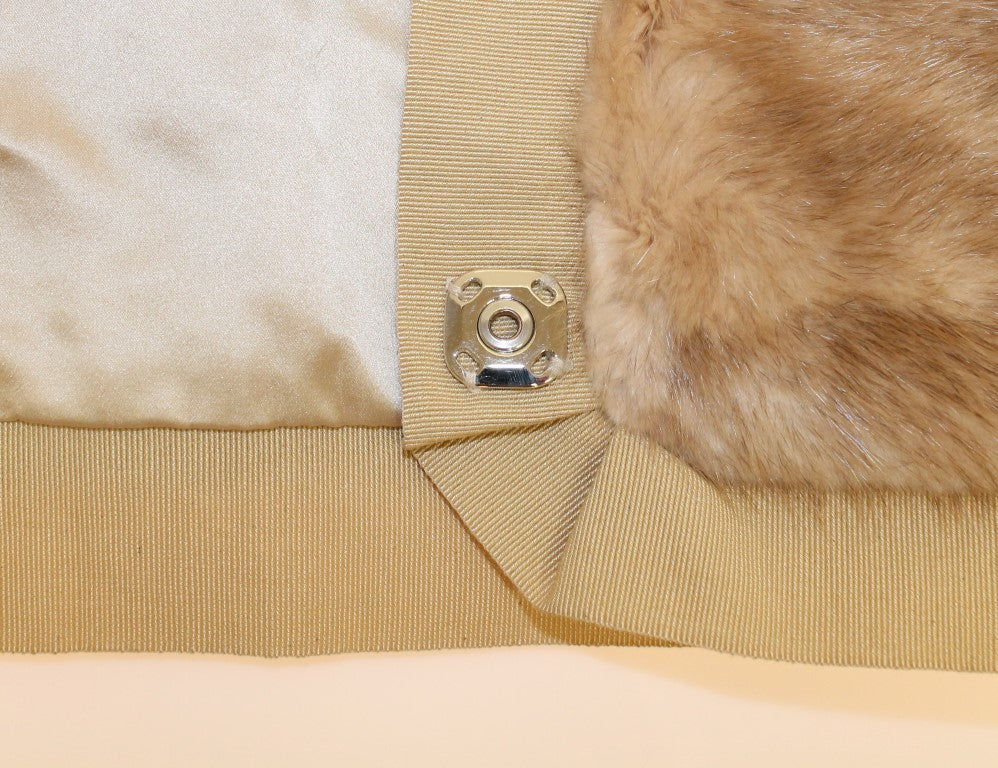 Dolce & Gabbana Beige MINK Fur Scarf Foulard Neck Wrap - ClickThatClicks 