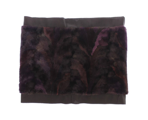 Dolce & Gabbana Purple MINK Fur Scarf Foulard Neck Wrap - ClickThatClicks 