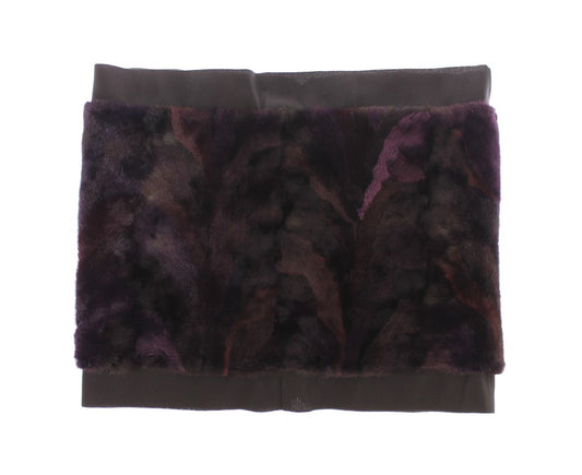 Dolce & Gabbana Purple MINK Fur Scarf Foulard Neck Wrap - ClickThatClicks 