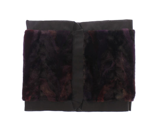 Dolce & Gabbana Purple MINK Fur Scarf Foulard Neck Wrap - ClickThatClicks 
