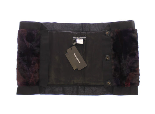 Dolce & Gabbana Purple MINK Fur Scarf Foulard Neck Wrap - ClickThatClicks 