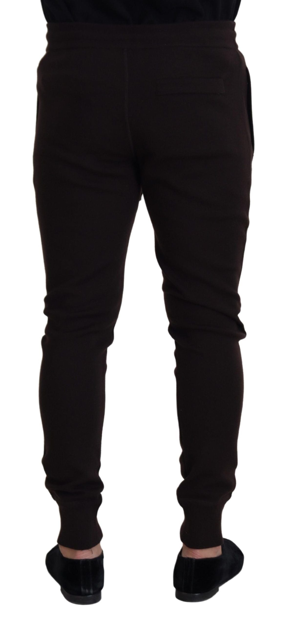 Dolce & Gabbana Brown Cashmere Trousers Bottoms Drawstring Pants - ClickThatClicks 