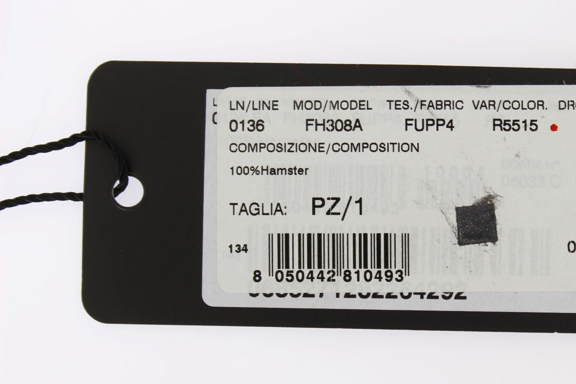 Dolce & Gabbana Bordeaux Hamster Fur Crochet Hood Scarf Hat - ClickThatClicks 