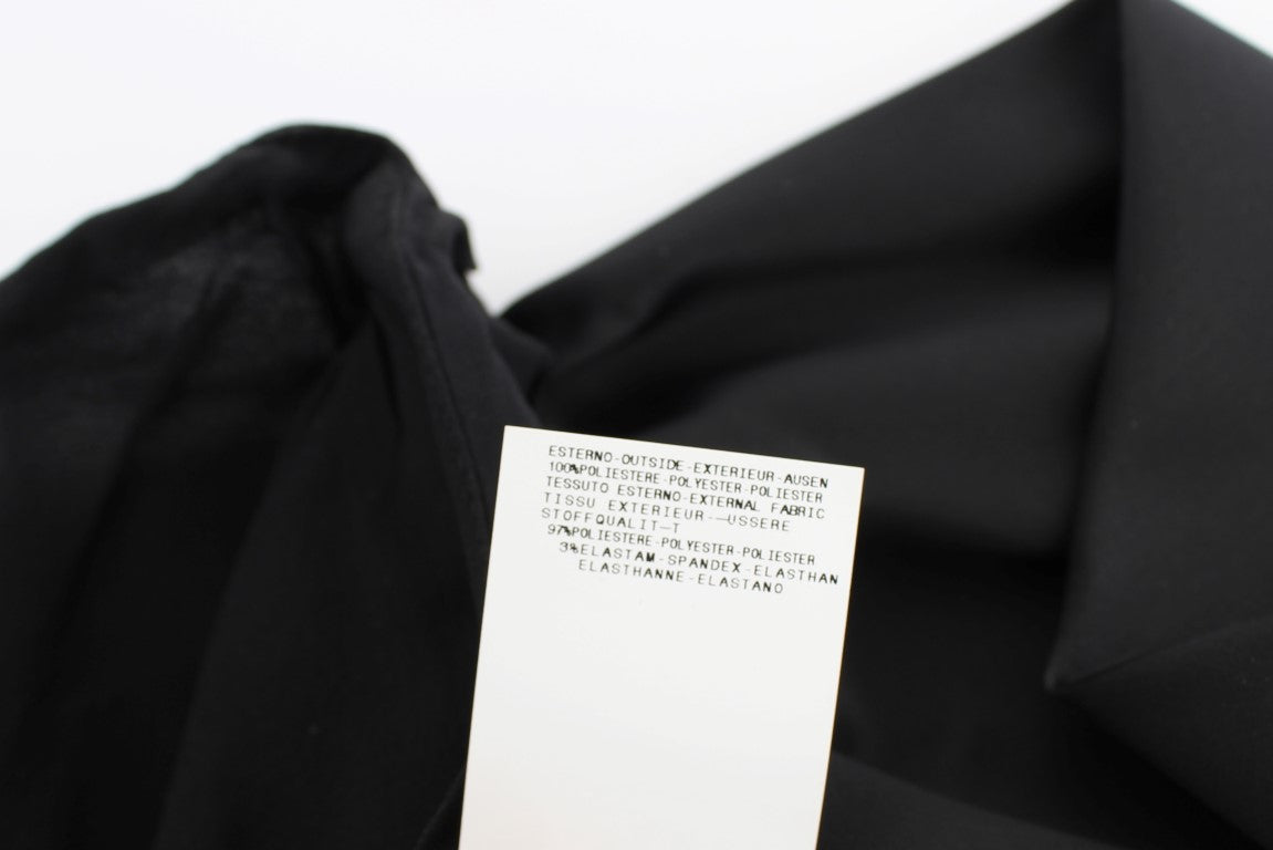 Exte Black Neck Wrap Top Blouse - ClickThatClicks 